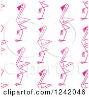 Seamless Stick Flamingo Background Pattern