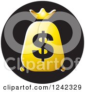 Poster, Art Print Of Gold Money Bag With A Dollar Symbol Icon