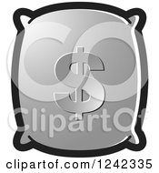 Poster, Art Print Of Silver Money Bag With A Dollar Symbol