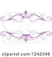 Poster, Art Print Of Purple Crown And Swirl Flourish Wedding Frame
