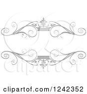Poster, Art Print Of Silver Crown And Swirl Flourish Wedding Frame