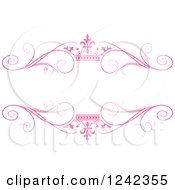 Poster, Art Print Of Pink Crown And Swirl Flourish Wedding Frame