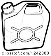 Clipart Of A Black And White Water Jug 2 Royalty Free Vector Illustration