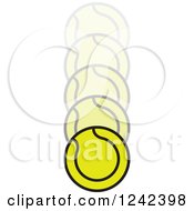 Clipart Of A Bouncing Tennis Ball Royalty Free Vector Illustration by Lal Perera