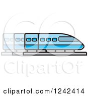 Poster, Art Print Of Blue Train In Motion