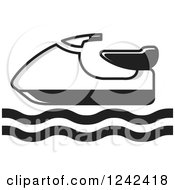 Poster, Art Print Of Black And White Water Scooter Jetski