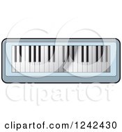 Clipart Of A Keyboard Piano Organ Royalty Free Vector Illustration by Lal Perera