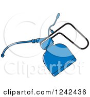 Clipart Of A Blue Oil Can Royalty Free Vector Illustration
