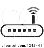 Poster, Art Print Of Black And White Wireless Router