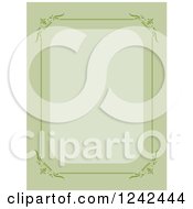 Poster, Art Print Of Green Ornate Background With Text Space