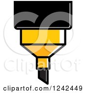 Clipart Of A Yellow Marker Pen Royalty Free Vector Illustration by Lal Perera