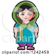 Clipart Of An Indian Lady 5 Royalty Free Vector Illustration