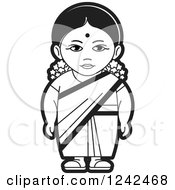 Poster, Art Print Of Black And White Indian Lady 4