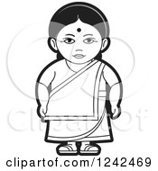 Poster, Art Print Of Black And White Indian Lady 5