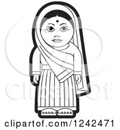 Poster, Art Print Of Black And White Indian Lady 2