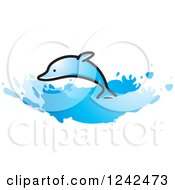 Poster, Art Print Of Leaping Dolphin And Splashing Waves