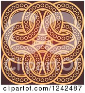 Clipart Of Tan And Red Celtic Rings Royalty Free Vector Illustration by Lal Perera