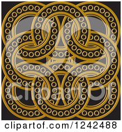 Clipart Of Brown And Black Celtic Rings Royalty Free Vector Illustration by Lal Perera