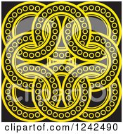 Clipart Of Yellow And Black Celtic Rings Royalty Free Vector Illustration by Lal Perera