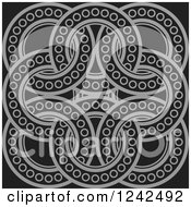 Clipart Of Silver And Black Celtic Rings Royalty Free Vector Illustration by Lal Perera