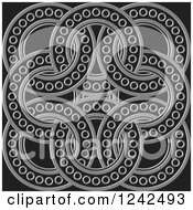 Clipart Of Silver And Black Celtic Rings 2 Royalty Free Vector Illustration by Lal Perera
