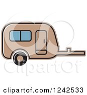 Brown Caravan Camper Trailer