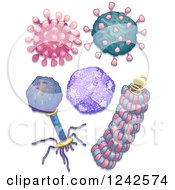 Poster, Art Print Of Colorful Viruses