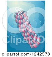 Clipart Of A Helical Virus Royalty Free Vector Illustration