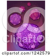 Clipart Of A Rhinovirus Background Royalty Free Vector Illustration