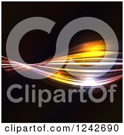 Poster, Art Print Of Colorful Twisting Lights On Black