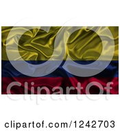 3d Dark Crumpled Silky Colombian Flag