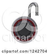Poster, Art Print Of 3d Open Combination Lock Over White
