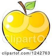 Poster, Art Print Of Gradient Yellow Apple