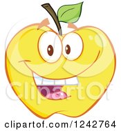 Poster, Art Print Of Happy Yellow Apple Character