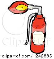 Clipart Of A Flamethrower Torch Royalty Free Vector Illustration
