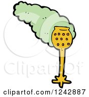 Clipart Of A Smoking Magic Goblet Royalty Free Vector Illustration by lineartestpilot