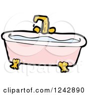 Poster, Art Print Of Pink Bath Tub Full Of Water