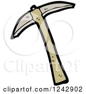 Clipart Of A Pickaxe Royalty Free Vector Illustration by lineartestpilot