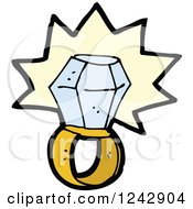 Clipart Of A Magic Diamond Ring Royalty Free Vector Illustration