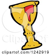 Clipart Of A Bloody Chalice Royalty Free Vector Illustration