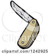 Clipart Of A Pocket Knife Royalty Free Vector Illustration