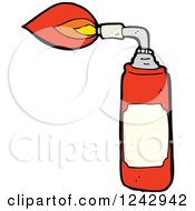 Clipart Of A Flamethrower Royalty Free Vector Illustration by lineartestpilot