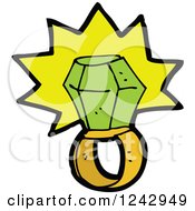 Clipart Of A Magic Green Ring Royalty Free Vector Illustration by lineartestpilot