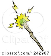 Clipart Of A Magic Wand Royalty Free Vector Illustration by lineartestpilot