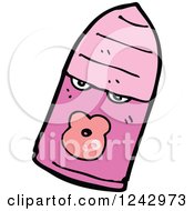 Clipart Of A Pink Bullet Royalty Free Vector Illustration