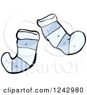 Clipart Of Blue Socks Royalty Free Vector Illustration
