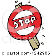 Poster, Art Print Of Round Broken Stop Sign