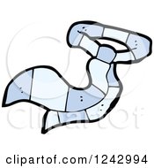 Clipart Of A Blue Striped Tie Royalty Free Vector Illustration