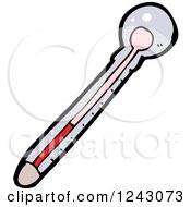 Clipart Of A Thermometer Royalty Free Vector Illustration by lineartestpilot