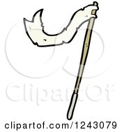 Clipart Of A White Flag Royalty Free Vector Illustration